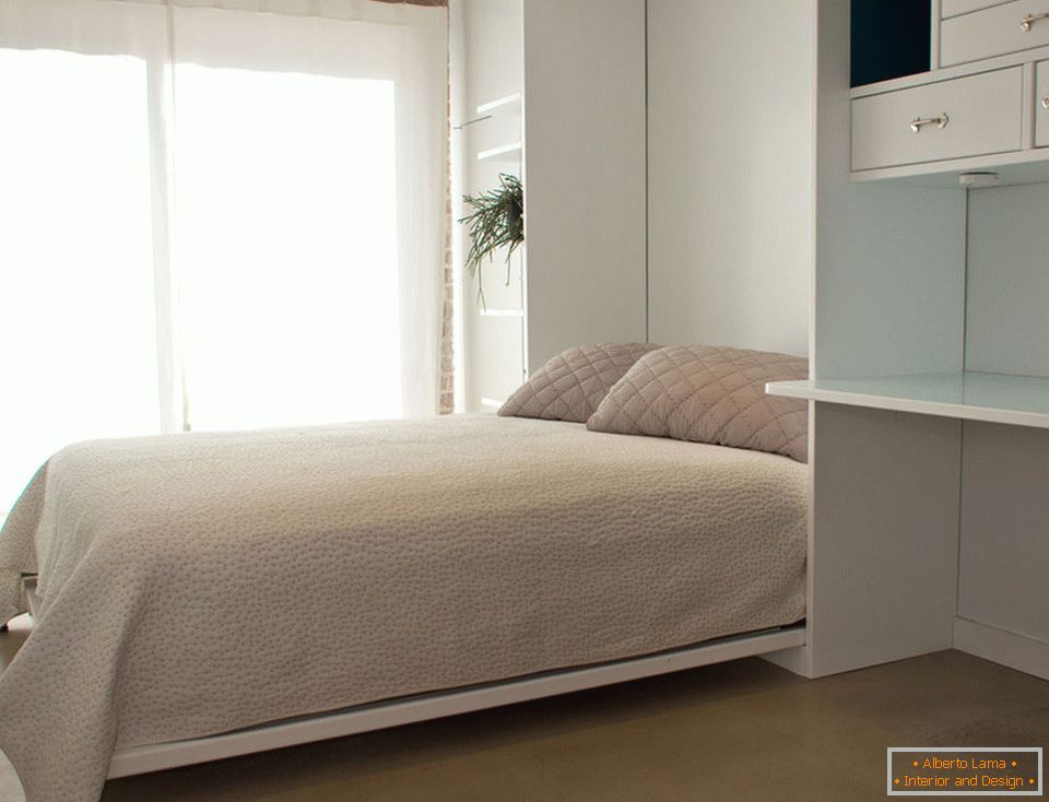 Kényelmes kis apartmanok hálószobája