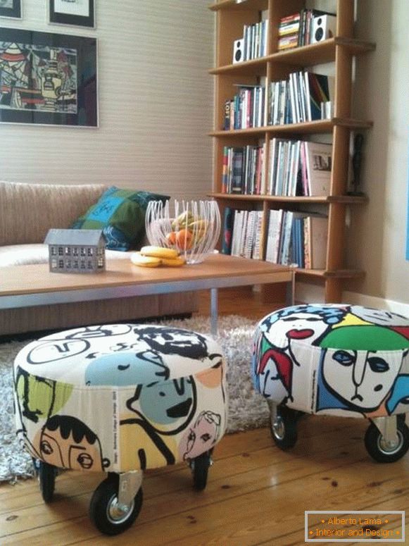 Szokatlan párnázott székek modern stílusban