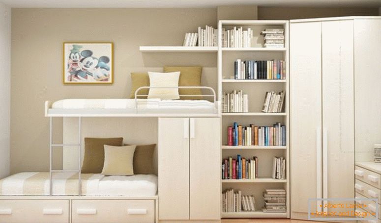 fehér-fa-emeletes-ágy-a-tároló-is-fiókok-kombinált-a-könyvek-polcok-és-sarok-szekrény-on-a-sarok-a-krém-fal-szoba