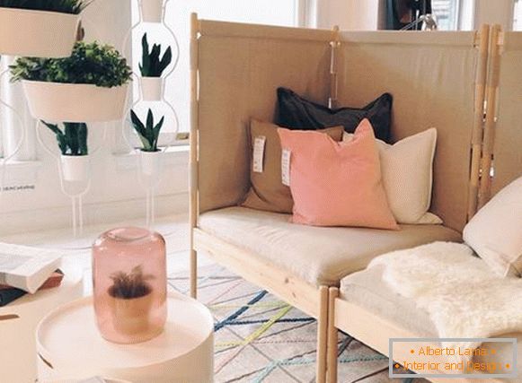 Sarok kárpitozott bútorok a nappali helyiségekhez - IKEA karosszékfotók