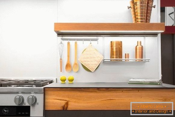 Стésльные современные аксессуары для рейлésнгов на кухню - фото