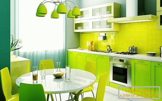 Fényes színes ékezetek a konyhában