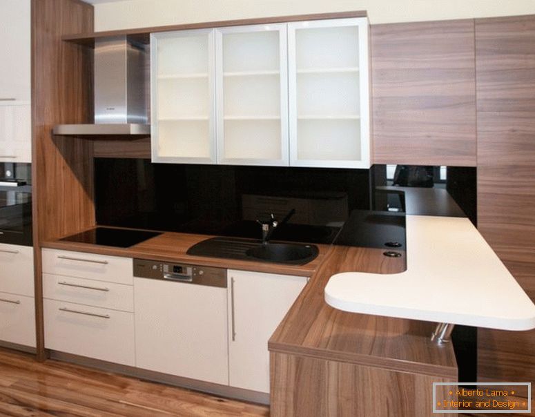 konyha-small-modern-konyha-tervezés-ötletek-with-fa-konyha-szekrény-és-konyha-mosogató-is-csaptelep-és hentes blokk-pulton-is-laminált padló konyha bútor-ötletekkel a kis méretű konyha-design