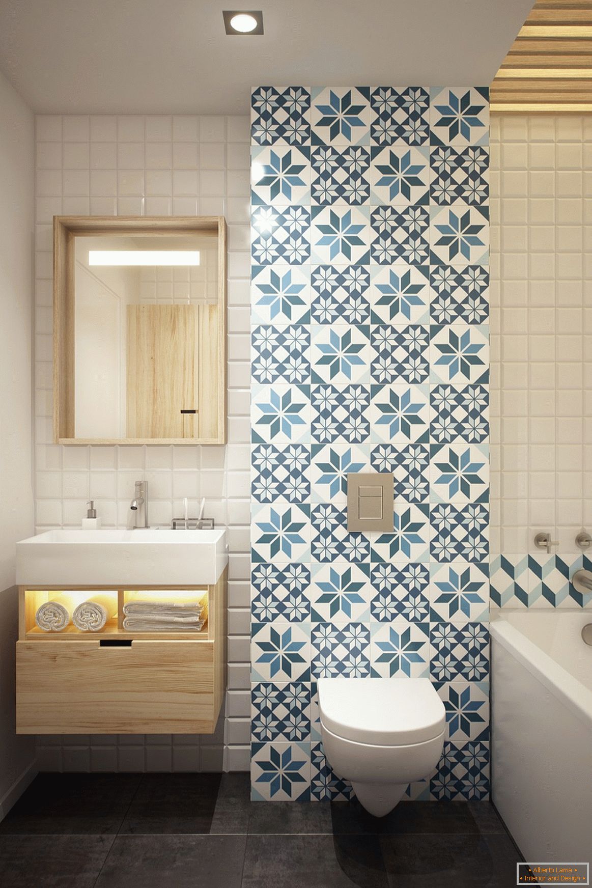 Fürdőszoba dizájn skandináv stílusban