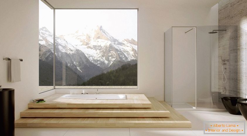 Fürdőszoba minimalista stílusban
