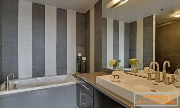 Modern kialakítása a fürdőszoba loft stílusban - fotó a belső