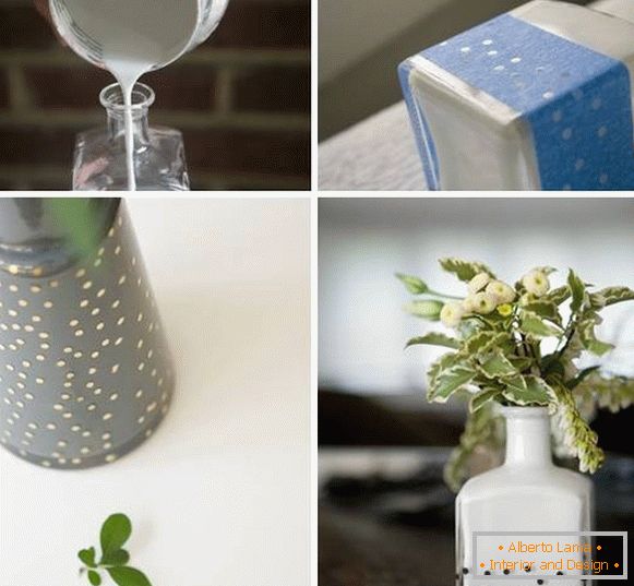 Hogyan kell díszíteni egy vázát egy üvegedényből saját kezével - fénykép