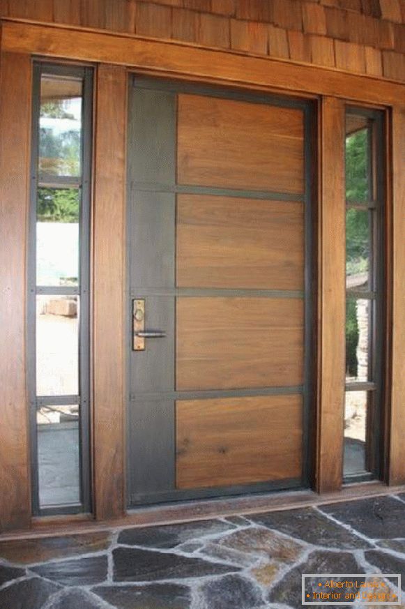 fából készült bejárati ajtók egy házhoz, fénykép 10