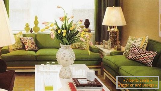 Világos és színes nappali