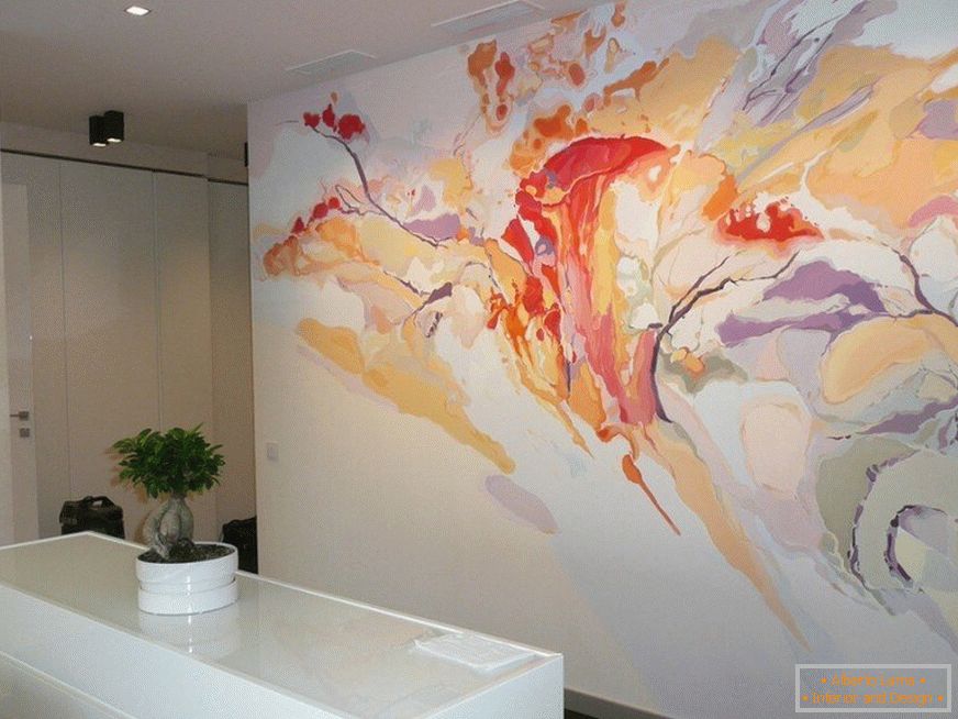 Festés akril festékekkel стен в интерьере
