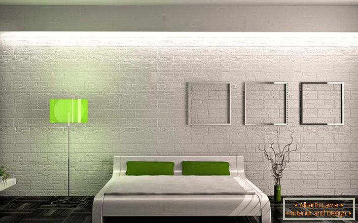 Hálószoba minimalista stílusban - это минимум мебели и декоративных элементов. Не перегруженный интерьер оставляет спальню светлой и просторной.