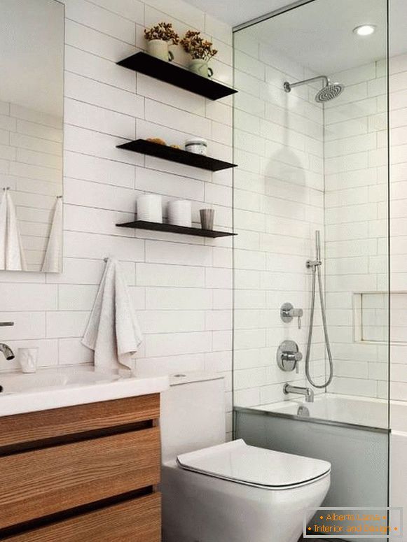 Fürdőszoba design friss, modern stílusban