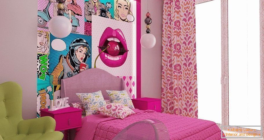 A hálószoba в стиле поп-арт