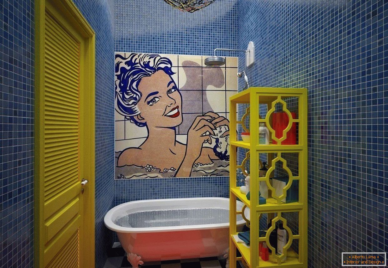 fürdőszoba в стиле поп-арт