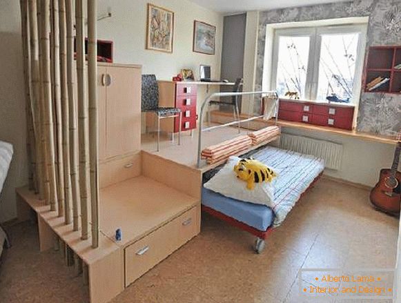 egyszobás lakás egy gyermeket zónázó fotóval, fénykép 44