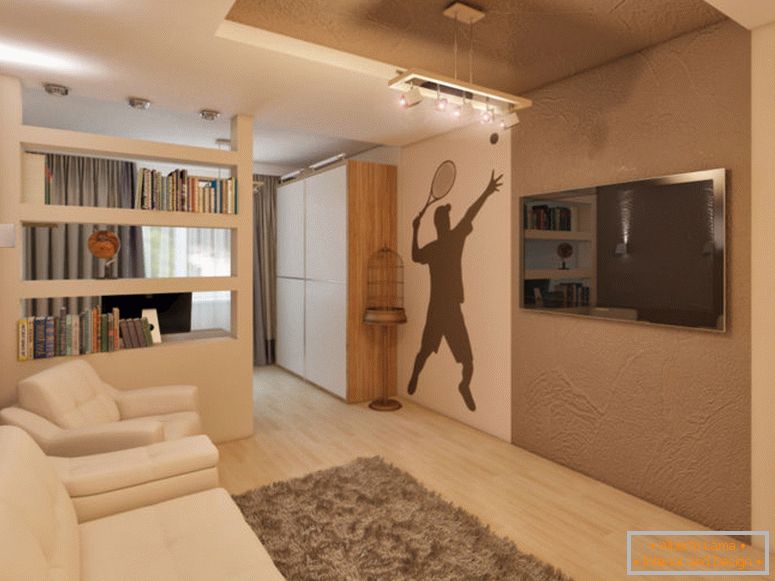 Kialakítása a szoba egy tizenéves-modern stílusú
