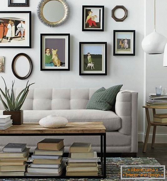 Gyönyörű modern dekoráció a nappaliban