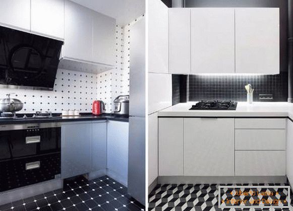 Fekete-fehér konyha, fotó 9