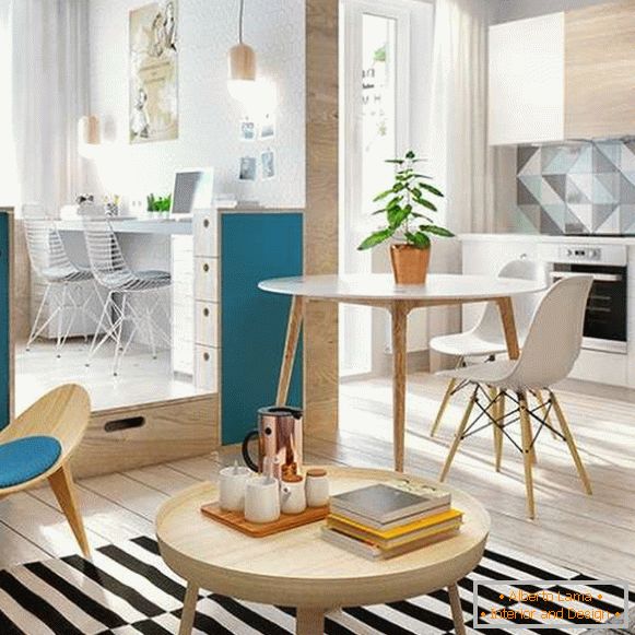 Egyszobás apartman egy skandináv stílusban