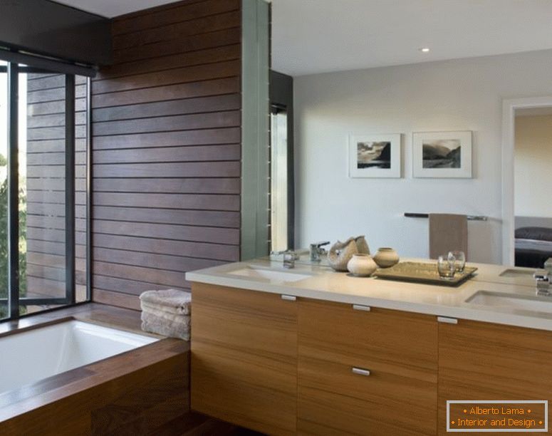 decoration-ideas-interior-adorable-ideas-in-decorating-fürdőszoba-belsőépítészeti-with-cherry-wood-bath-vanity-and-under-mount-sink-with-chrome-faucet-also-rectangular-soaking-bathtub-in-parquet-floori