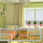 Szokatlan hálószoba design rózsaszín és zöld tónusban