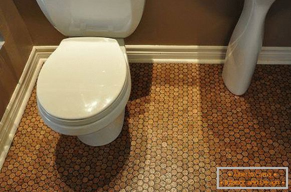 Fürdőszobai tervezés parafa padlóval