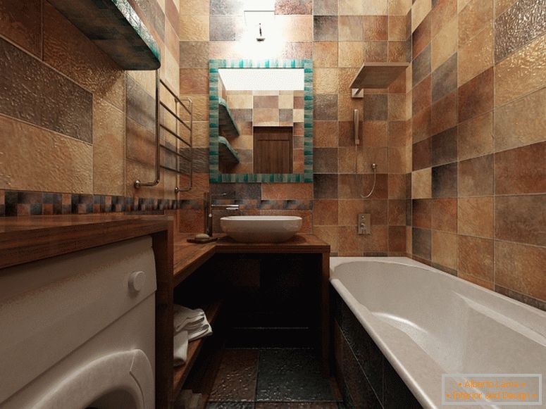 Stílusos fürdőszoba bronz színű