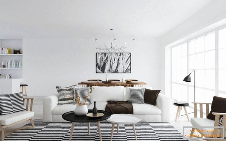 A fehér színű belső tér - a legjobb ötvözet a könnyű