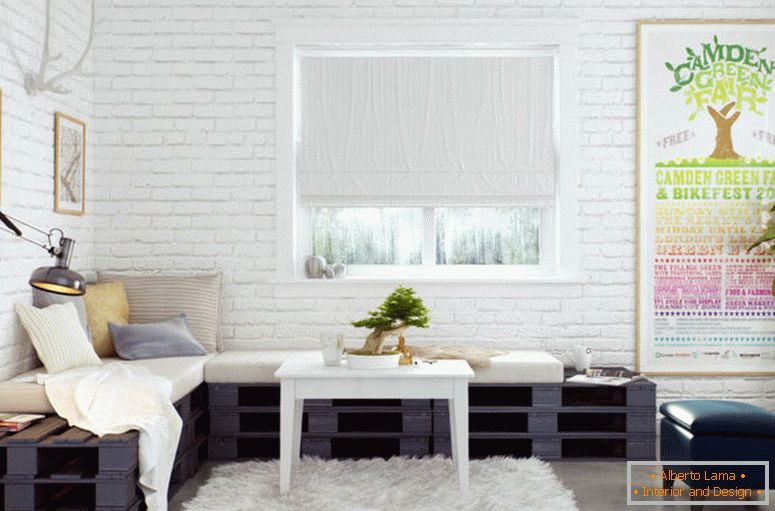 A fehér színű belső tér - a legjobb ötvözet a könnyű