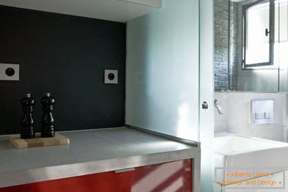 Fürdőszoba miniatűr francia stúdió