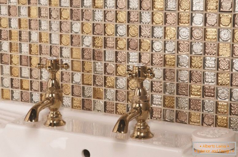 Mozaik a fürdőszobában - 100 kép ötletek, hogyan kell