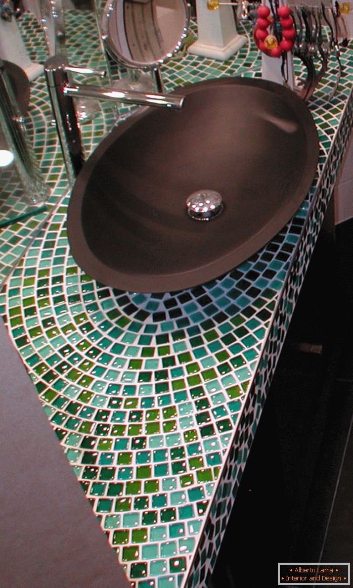 Mozaik a fürdőszobában - 100 kép ötletek, hogyan kell