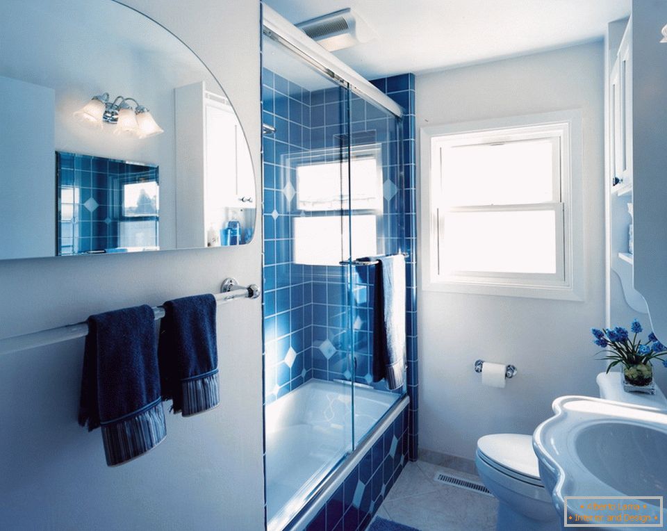 Kék fürdőszoba design