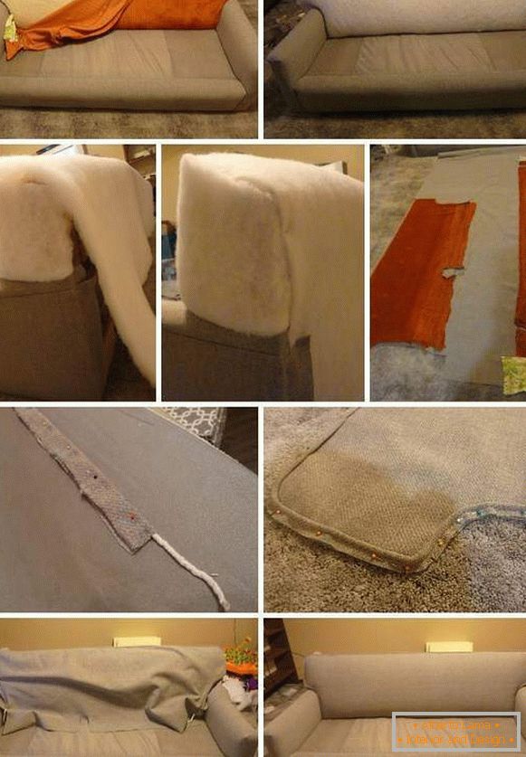 Kárpitozott bútorok helyreállítása - ötletek a kanapé szűkületére