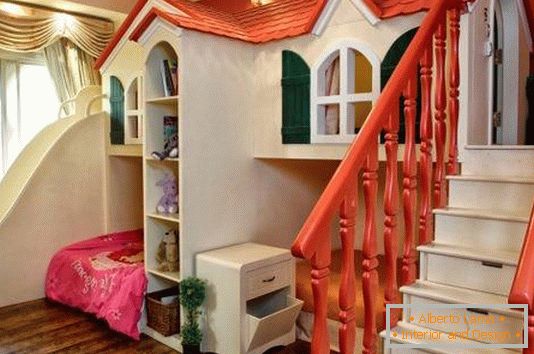 Gyönyörű kastély a gyermekszobák lányainak
