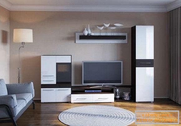 moduláris fal a nappaliban egy modern stílusú fotó, fotó 7
