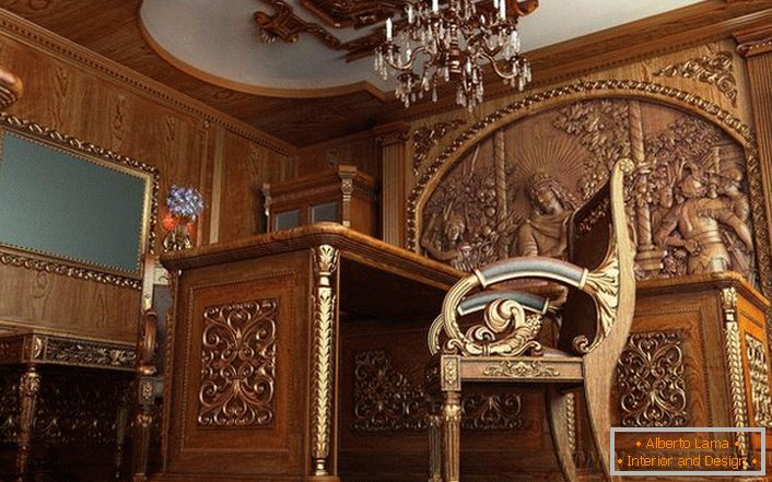 Barokk iroda megfelelő választékkal. Valódi olasz termelőktől származó bútorok.