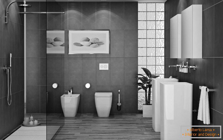 fekete-fehér csempe-fürdőszoba